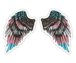 Trans Pride Angel Wings Vinyl Sticker Set